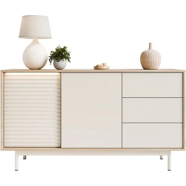 Lookway Kommode FLORENCE 2D3S mit Schubladen und LED-Beleuchtung