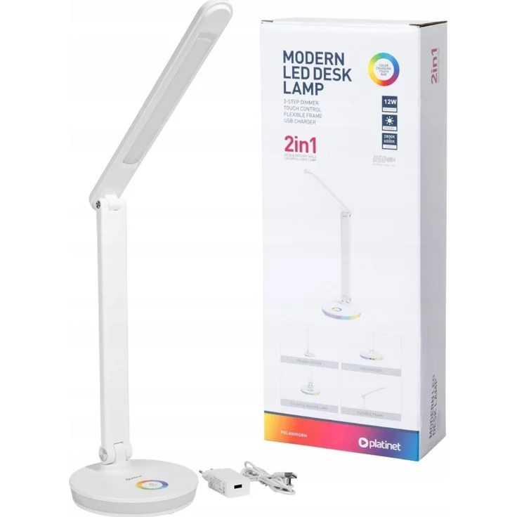 Platinet Schreibtischlampe PDL400 12W weiß (45937)
