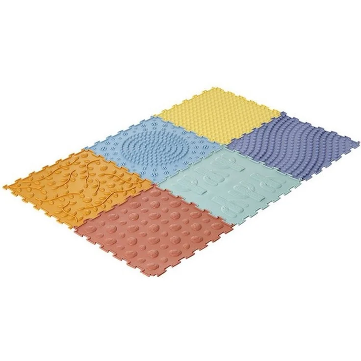 Krabbeldecke Sensorik-Spielmatte aus Silikon, 6-teilig, vertbaudet – Bild 4