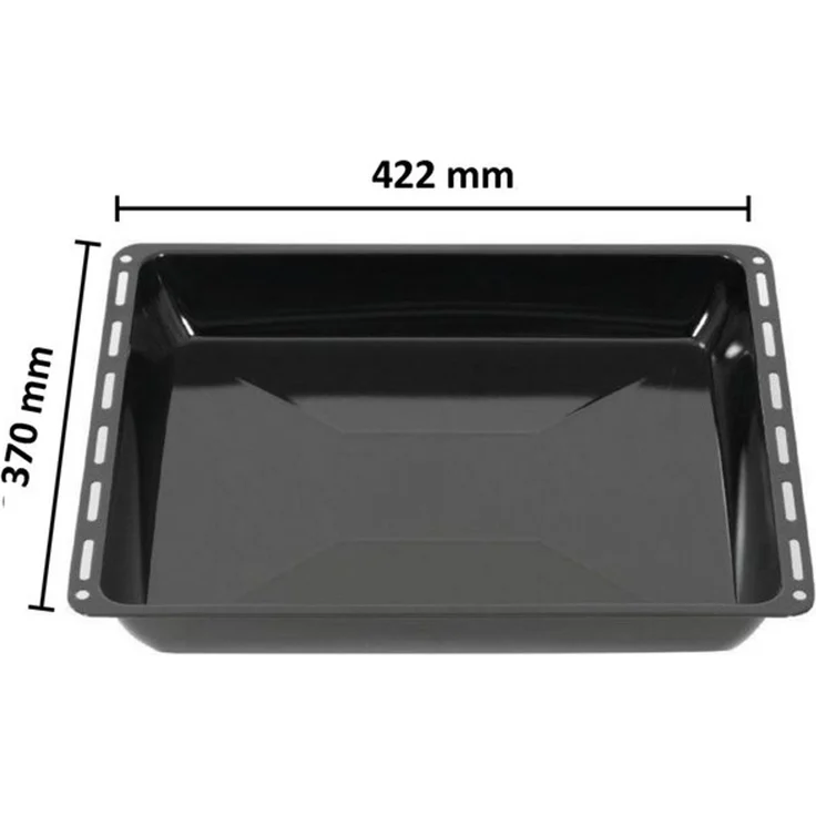 ICQN Backblech 422 x 370 x 45 mm, Fettpfanne für Backofen und Herd, Emailliert, (1-St), Passend für ELECTROLUX, AEG, IKEA, ZANUSSI, JUNO, Kratzfest & Rostfrei – Bild 4