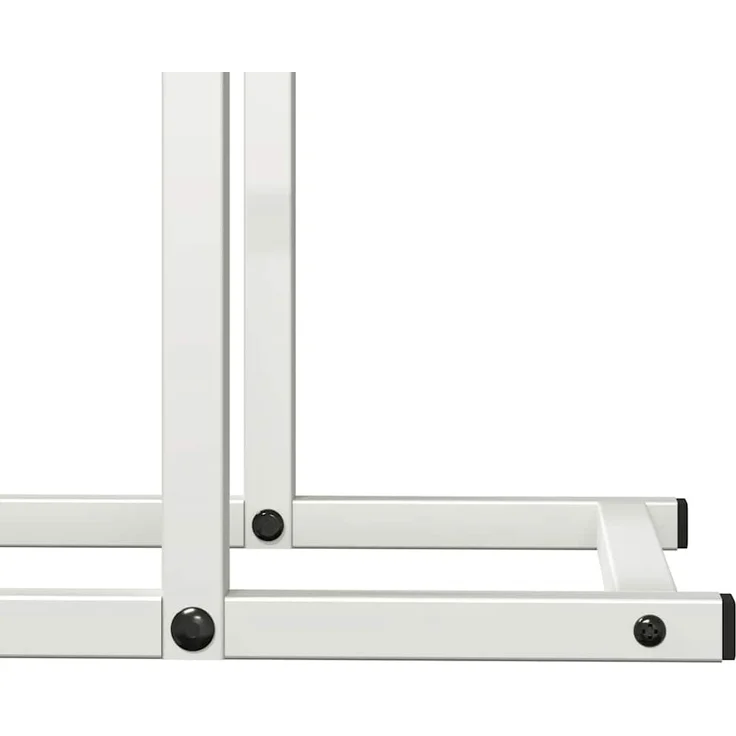 vidaXL Brennholzregal Weiß 50x25x60 cm Kaltgewalzter Stahl 864312 – Bild 7