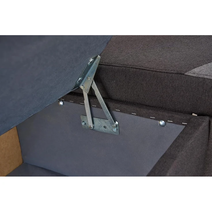 Rodnik Eckbank "Samba New", Grau, Sitze gepolstert, mit Stauraum und Ablage, ?164cmx128 cm – Bild 4