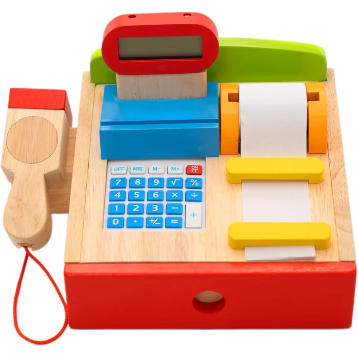 Goki – Registrierkasse mit Scanner – Taschenrechner – echtes Display, 8651575, 22 x 18 x 14 cm – Bild 1