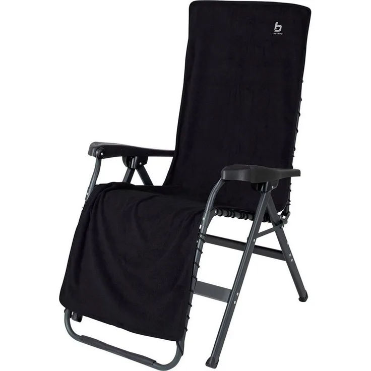Bo-Camp Hochlehnerauflage Frottee Sitz Auflage Hochlehner, Kissen Bezug Garten Camping Klapp Stuhl