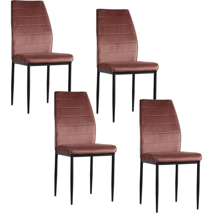 HTI-Living Esszimmerstuhl Stuhl Madison Velvet 4er-Set (Set, 4 St), Esszimmerstuhl Samt – Bild 1
