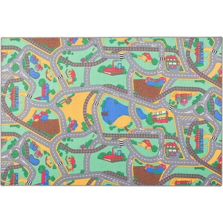 Snapstyle Kinder- und Spielteppich, 100% Polyamid, Straßenteppich, 160x160 cm – Bild 4