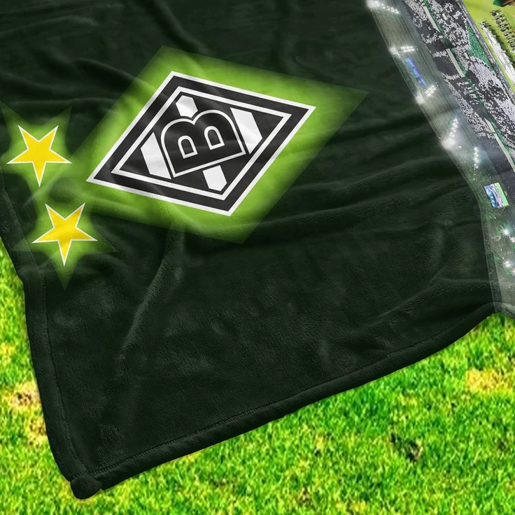 Wohndecke Borussia Mönchengladbach Decke Borussia Park 150x200 cm Kuscheldecke, BERONAGE, passend zur Bettwäsche, ideal für Sofa, Couch, Bett, Auto – Bild 4
