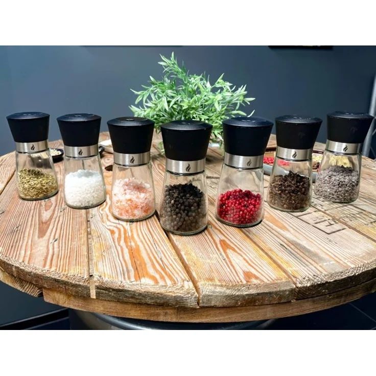 Grillfürst Gewürzmühle 3er Set - für Salz, Pfeffer, Gewürze und Gewürzmischungen – Bild 2