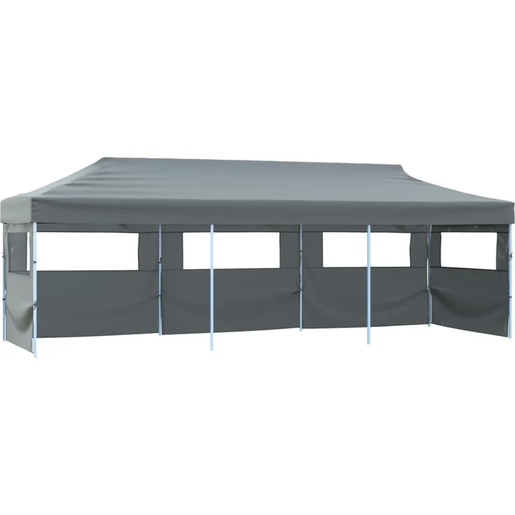 Faltzelt Partyzelt Pop-Up, Pavillon mit 5 Seitenwänden 870x291x315 cm Anthrazit – Bild 1
