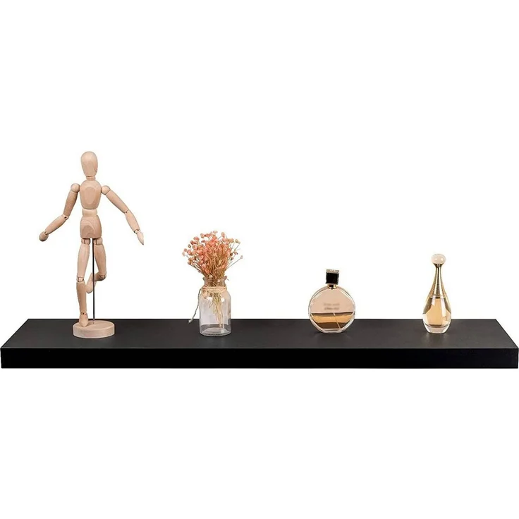 Woltu Wandregal, 2er-Set Wandboard CD DVD Regal Bücherregal Holz Board – Bild 3