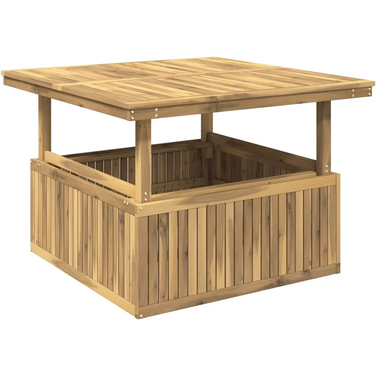 vidaXL Gartenkaffetisch aus massivem Akazienholz höhenverstellbar 901708 – Bild 2