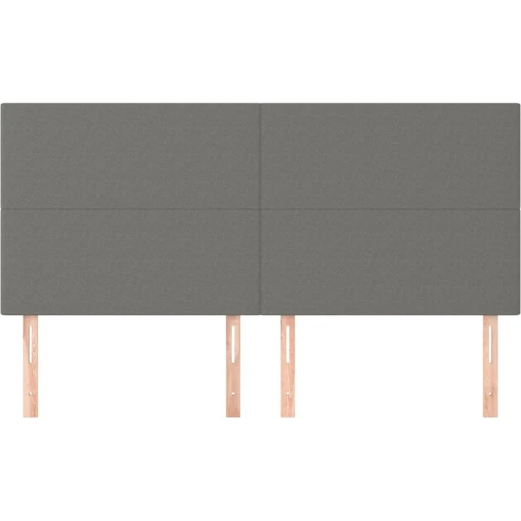 vidaXL Kopfteile 4 Stk. Dunkelgrau 100 x 5 x 78/88 cm Stoff 3116075 – Bild 3