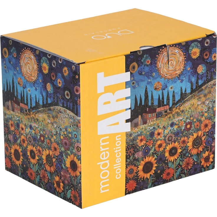 DUO Jumbo Becher 750 ml MODERN SUNFLOWER FIELD New Bone China Porzellan – Bild 5