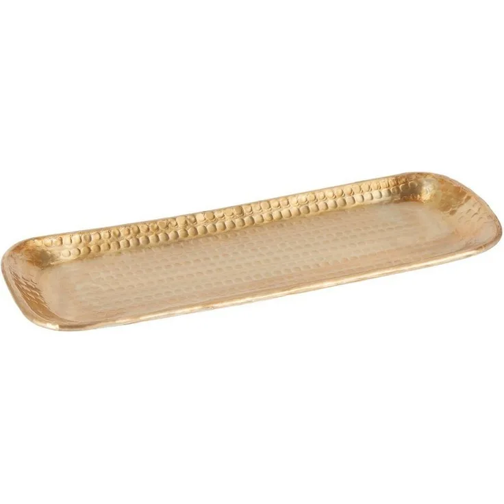 Marrakesch Orient & Mediterran Interior Dekotablett Vintage Tablett Kerzentablett Deko Hedye Gold 30cm, Handarbeit