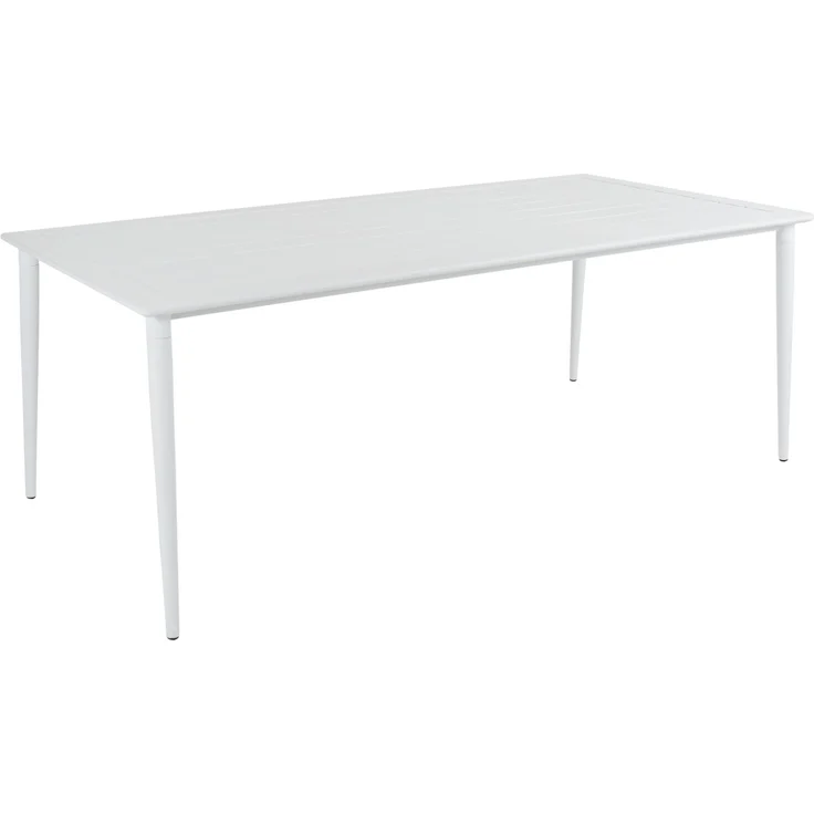Gartenesstisch Nimes aus Aluminium, modern, weiß, rechteckig, für 6-8 Personen, Brafab – Bild 1