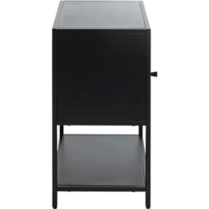 XXXL Nachtschrank, Schwarz, Metall, 45x60x30 cm, Drehtüren, Typenauswahl – Bild 5