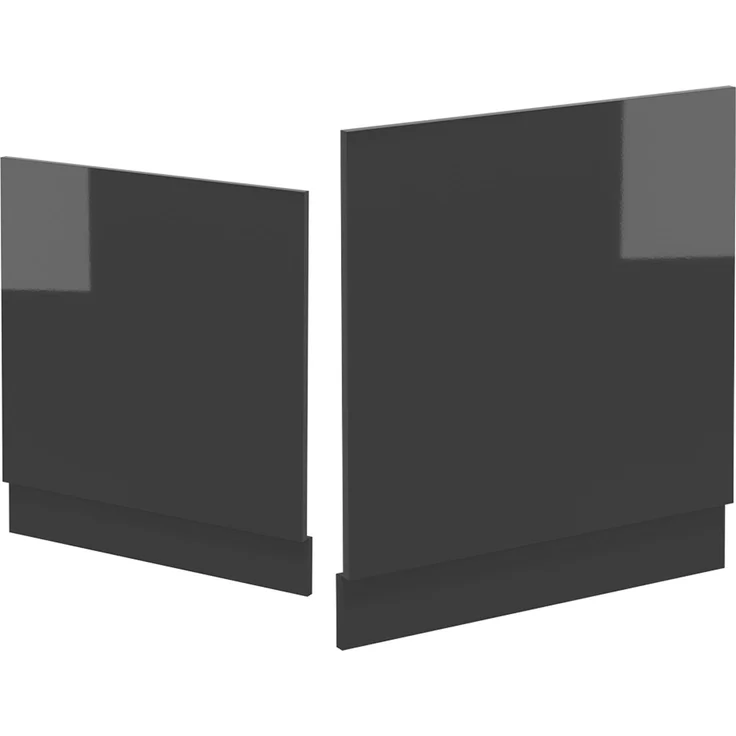 Frontblende R-Line Anthrazit Hochglanz 60 cm ohne Arbeitsplatte Vicco – Bild 4