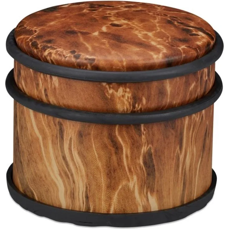Relaxdays Türstopper Holzoptik dunkelbraun