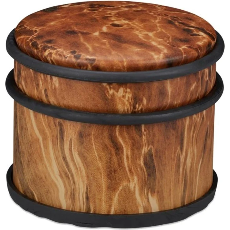 Relaxdays Türstopper Holzoptik dunkelbraun – Bild 1