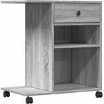 vidaXL Druckerständer mit Rollen Grau Sonoma 60x40x68,5 cm 840644