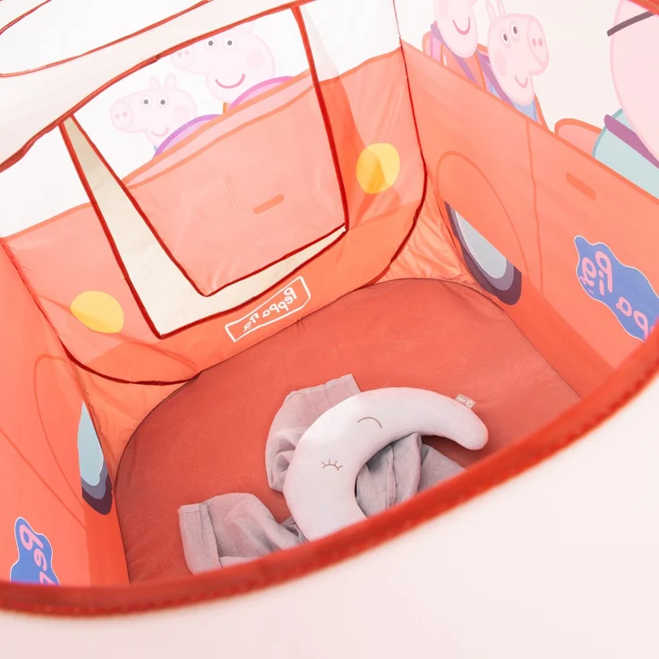 roba Pop-Up Spielzelt 'Peppa Pig' - mit Klappfunktion - Indoor & Outdoor - Rot / Weiß – Bild 5