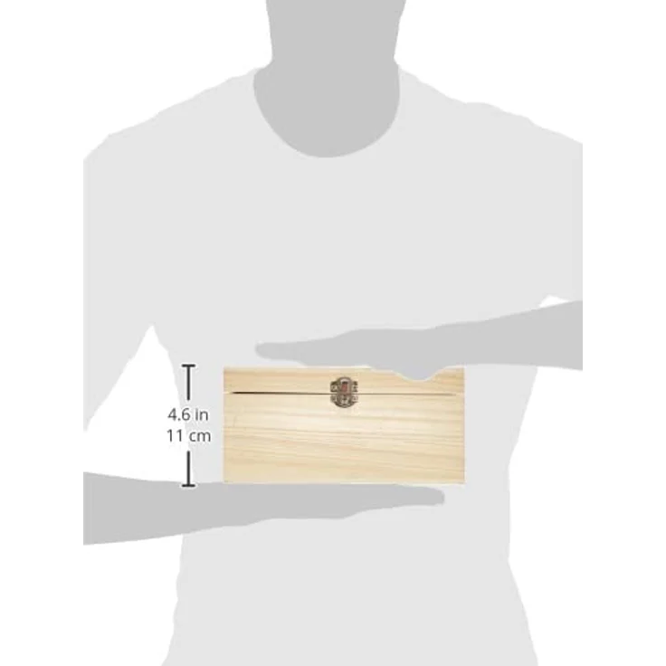 Zeller Present Aufbewahrungskorb Aufbewahrungsbox, Holz, Paulowina, 23 x 23 x 11 cm – Bild 7