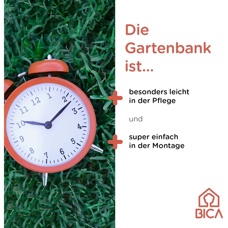 BICA Gartenbank Olimpia taupe | wetterfest | Ideal für Garten, Outdoor | Sitzbank, Parkbank – Bild 7