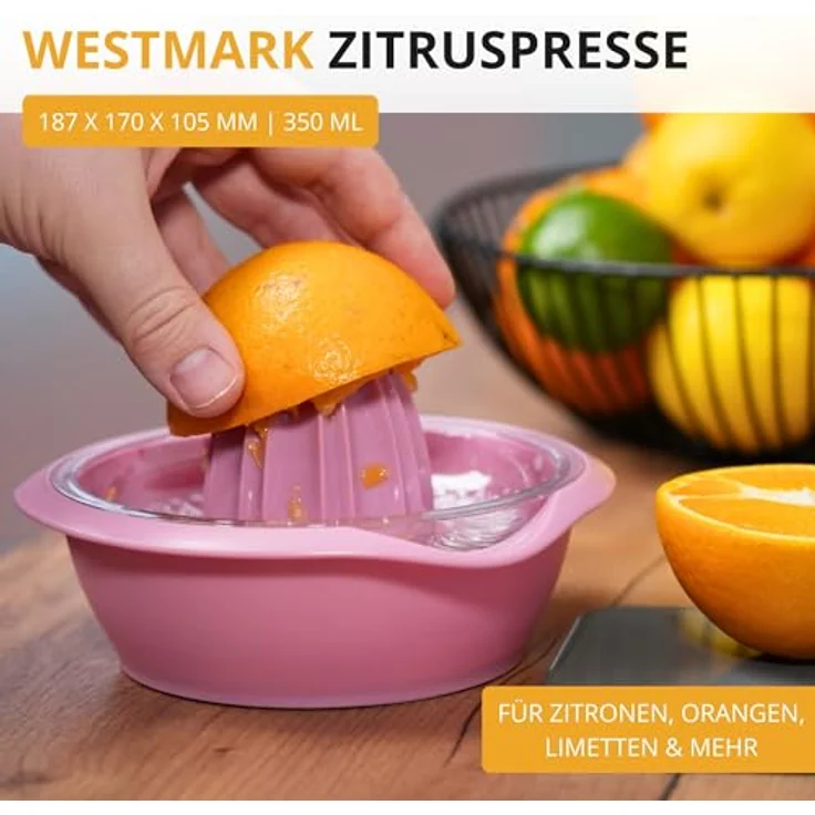 Westmark Zitrus- und Orangenpresse Limetta 0,5 L rosa – Bild 3