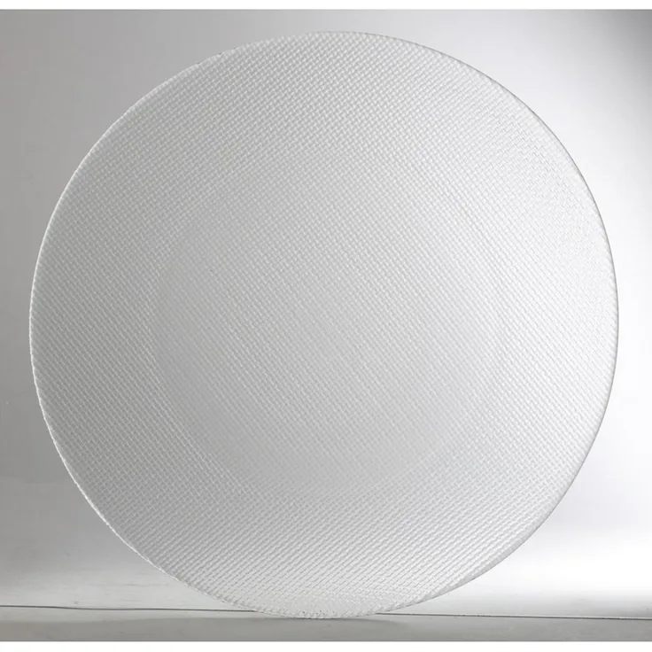 12x Platzteller Inca, Transparent, 31cm, aus Glas, für Speisen, als Servierplatte, zur Dekoration von Essen, Geschirr für Küche und Tisch, Untersetzer