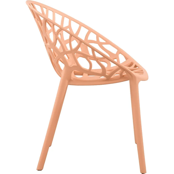 CLP Gartenstuhl Hope mit Lehne stapelbar wetterfest UV-beständig bis 150 kg,pfirsich – Bild 5