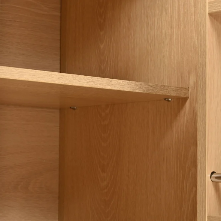 ZUBALIYA Aufbewahrungsschrank, mit Schubladen, mit Stauraum, H 180 × T 40 × B 76 cm, Natur, MDF / Spanplatte – Bild 18