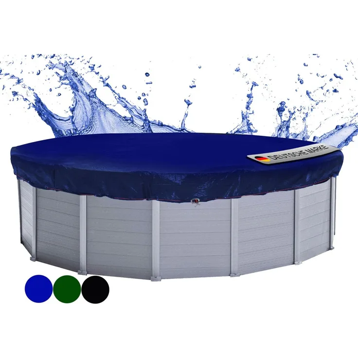 Quick Star Pool-Abdeckplane Rund 200g/m², Sommer & Winter Poolabdeckung, UV-Resistent