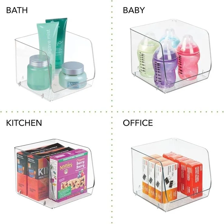 Aufbewahrungsbox Küchenbox 8er Set Organizer stapelbar mDesign transparent – Bild 6