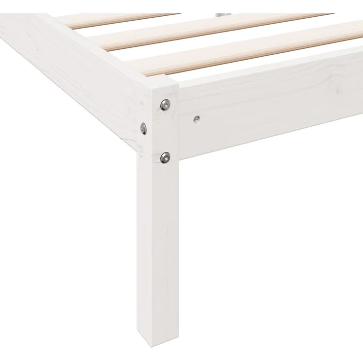 vidaXL Massivholzbett Extra Lang ohne Matratze Weiß 80x210 Kiefernholz 852401 – Bild 7