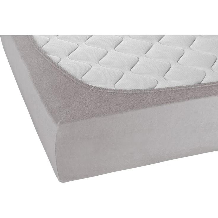 biberna Frottee-Stretch-Spannbetttuch 0012344, sturmgrau, 1x 180x200 cm - 200x200 cm – Bild 2