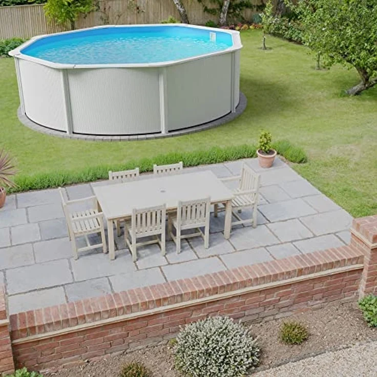 Planet Pool Rundpool Stahlwandpool rund Größe wählbar, 120 cm tief, Sta (Einzelbecken, 1-tlg), verzinkte Stahlwand – Bild 3