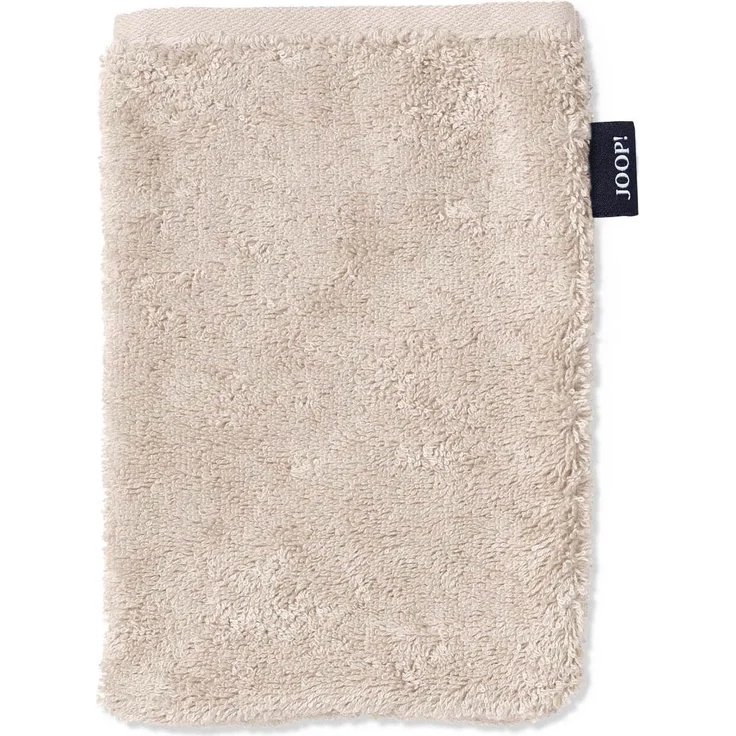 JOOP! Waschlappen, 3er Pack - Waschhandschuh, Doubleface, Walkfrottier Creme 16x22cm – Bild 2