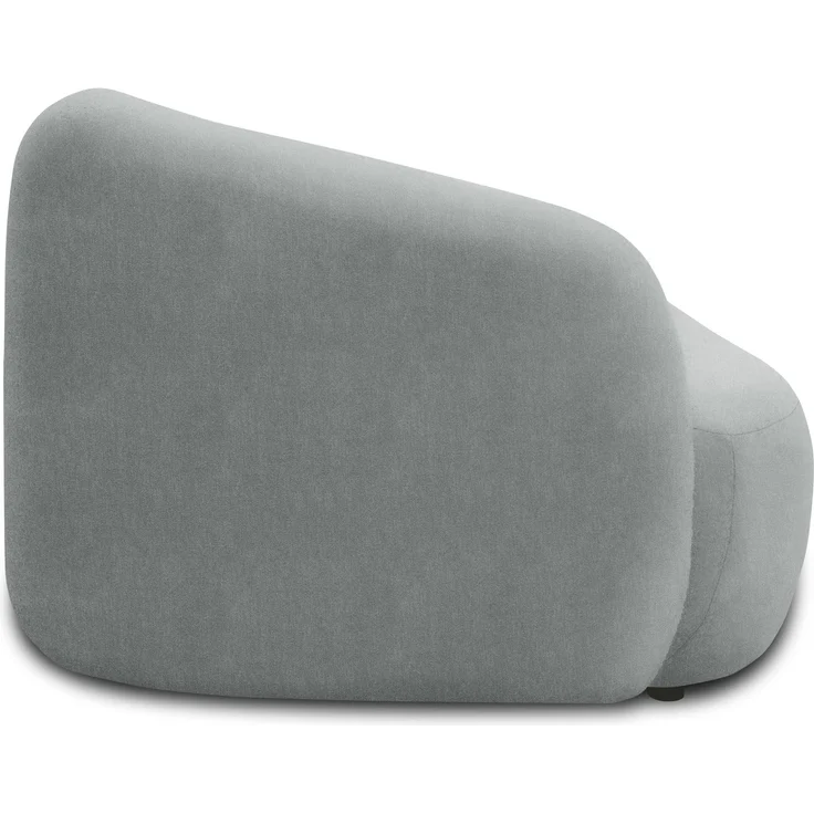 DOMO. collection Recamiere 700013, Liege mit Zierkissen, oval, Füße mit Filzgleitern, Chaiselongue, Sofa, Polstergarnitur, 183 x 105 x 75 (BxTxH), grau – Bild 5