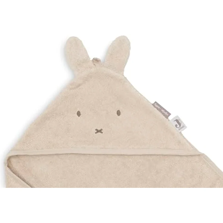 Jollein Kapuzenhandtuch Baby – Miffy/Warm Sand – 75x75 cm – 100% Baumwolle – Frottee – OEKO-TEX Zertifiziert – Baby Handtuch Kapuze – Kapuzenhandtuch Kinder für Mädchen und Jungen – Bild 5