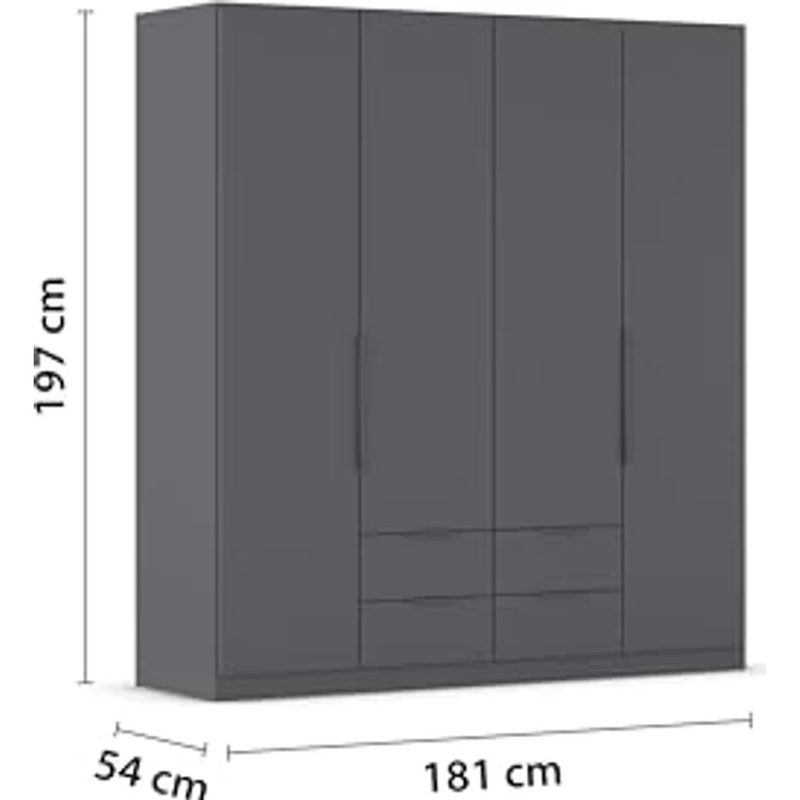 rauch Drehtürenschrank Kleiderschrank Schrank Garderobe KREFELD optional mit Spiegel mit 3 Griff-Varianten, inkl. praktischen Schubladen MADE IN GERMANY – Bild 4