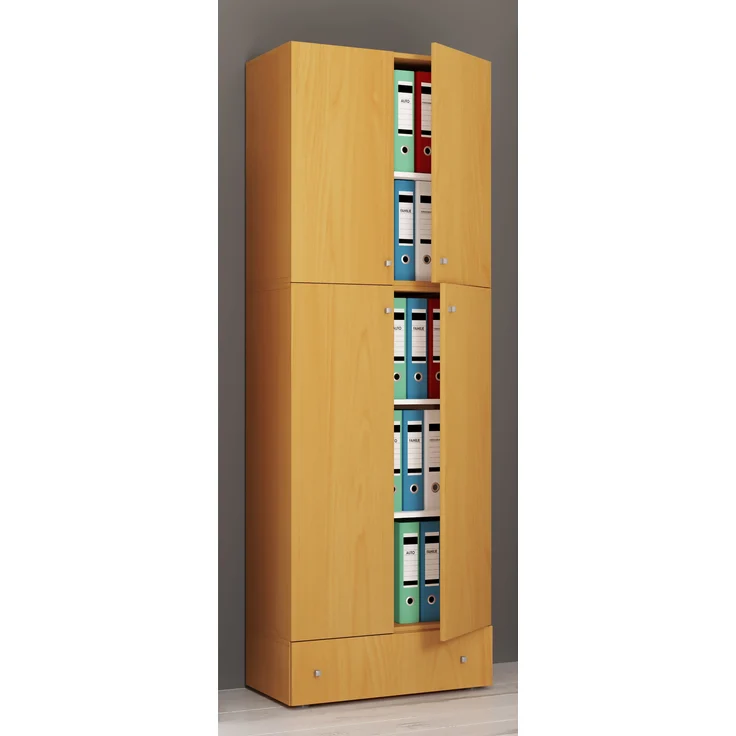 VCM Büroschrank Lona 917794 Buche H. 200 x B. 70 x T. 39 cm – Bild 3