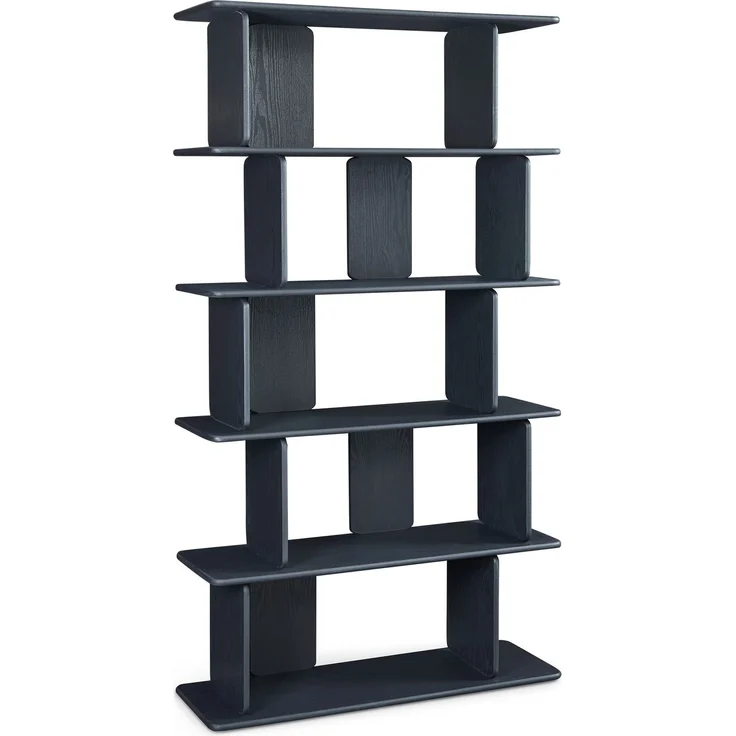 Bücherregal Gäljami 180x100x35 cm Schwarz [en. casa] – Bild 4