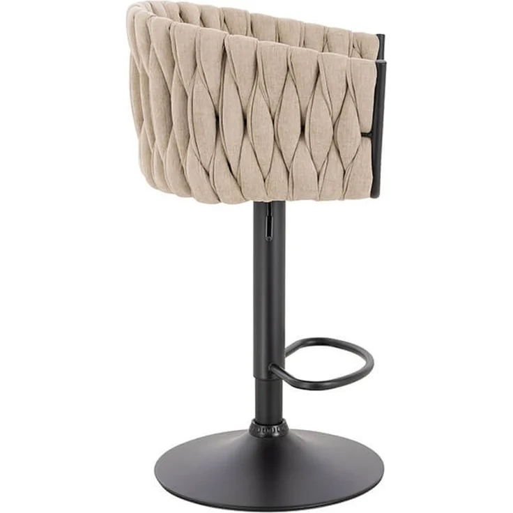 HOME DELUXE Barhocker höhenverstellbar gewebt SAMIR - 3er Set Beige – Bild 7