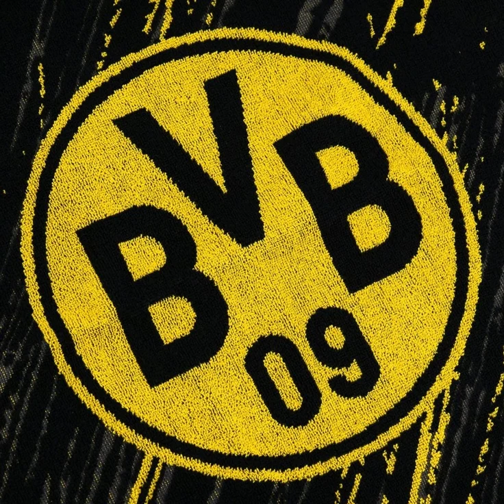 BVB Duschtuch BVB Duschtuch Tricolor 70 x 140cm, Baumwolle (Packung, 1-St), Mit BVB-Emblem – Bild 2
