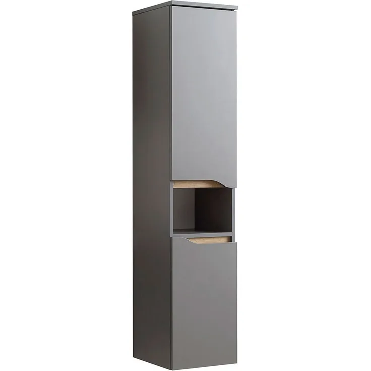 Midischrank Casablanca / Capri , Holzwerkstoff , Grau , 30.00 x 141.00 x 33.00 cm