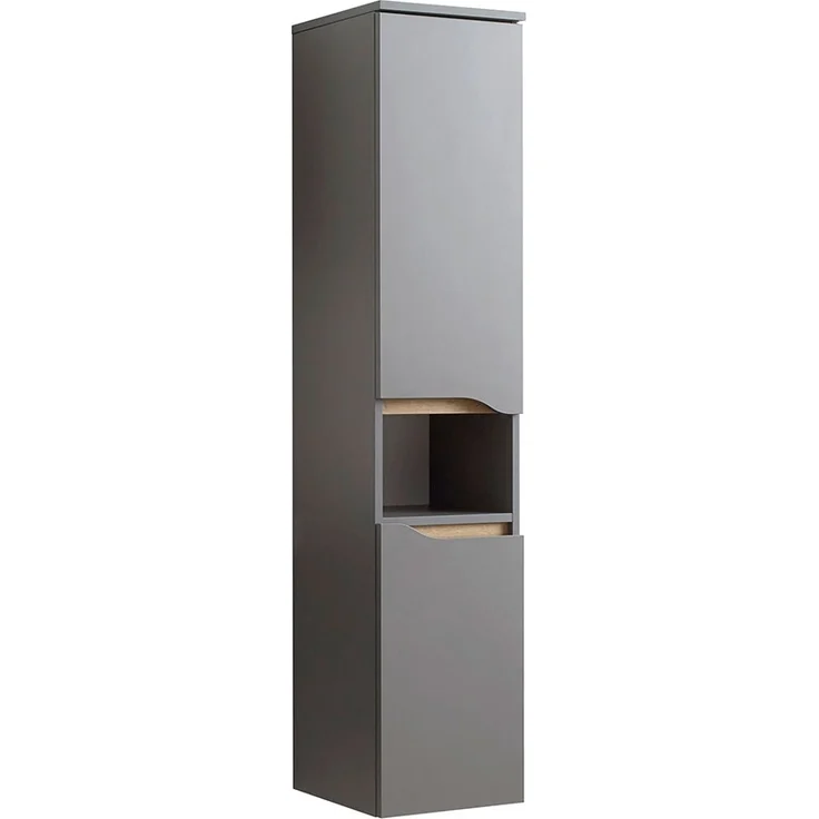 Midischrank Casablanca / Capri , Holzwerkstoff , Grau , 30.00 x 141.00 x 33.00 cm – Bild 1