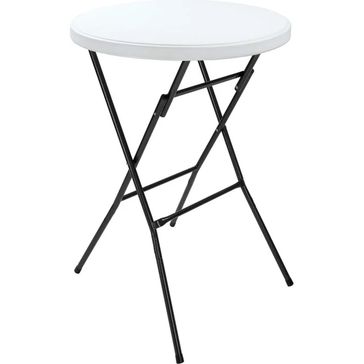 Casaria Stehtisch (1-St), Ø72x110cm klappbar rund Garten Metall Klapptisch Partytisch Weiß – Bild 1