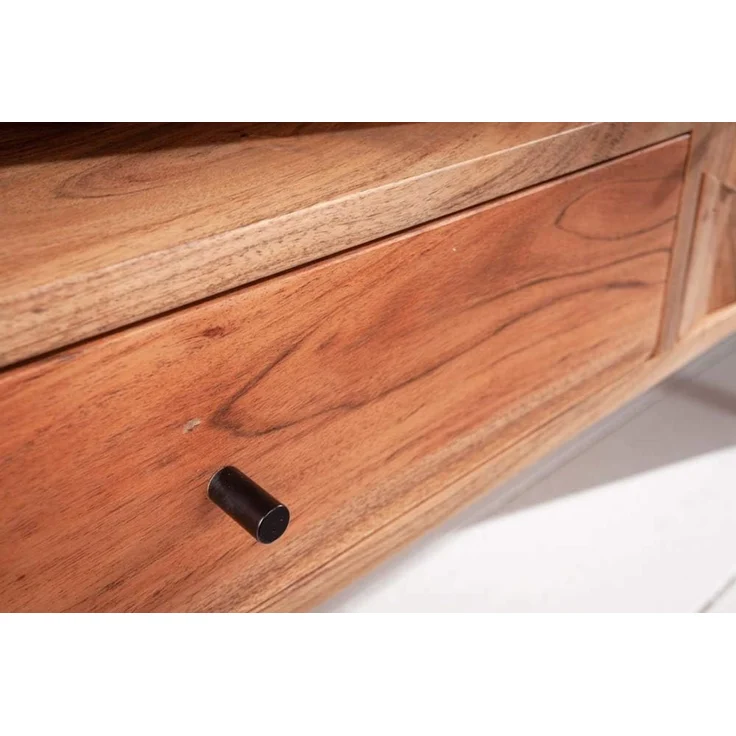 riess-ambiente Lowboard MYSTIC LIVING 140cm natur, Massivholz · TV-Schrank · Akazie · Wohnzimmer · Retro – Bild 7