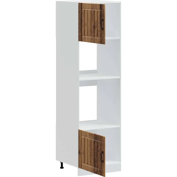 vidaXL Herdumbauschränke 2 Stk. Lucca Altholz-Optik Holzwerkstoff 3315049 – Bild 5
