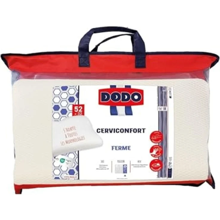 DODO - PERFECT POSITION Kopfkissen StoffStoff Weiß - B 35 cm x H 10 cm x L 52 cm – Bild 1